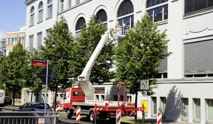 Glasreinigung an der Gewehrfabrik